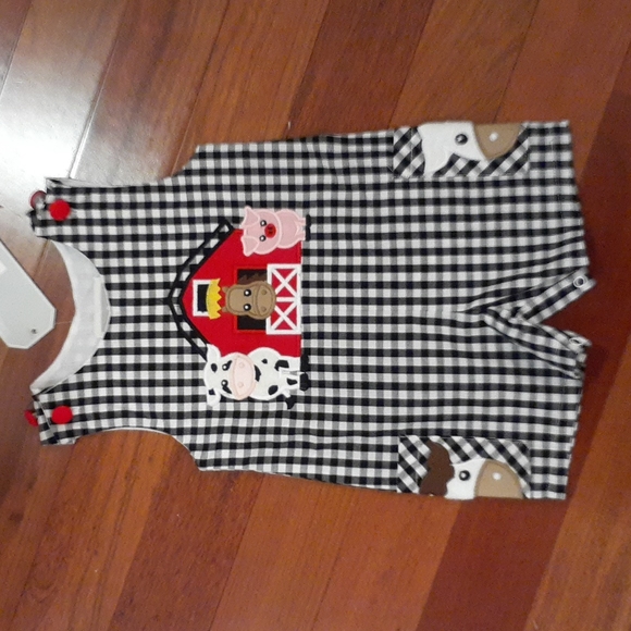 lil cactus Other - Lil Cactus 🌵   Black Gingham Farm Romper